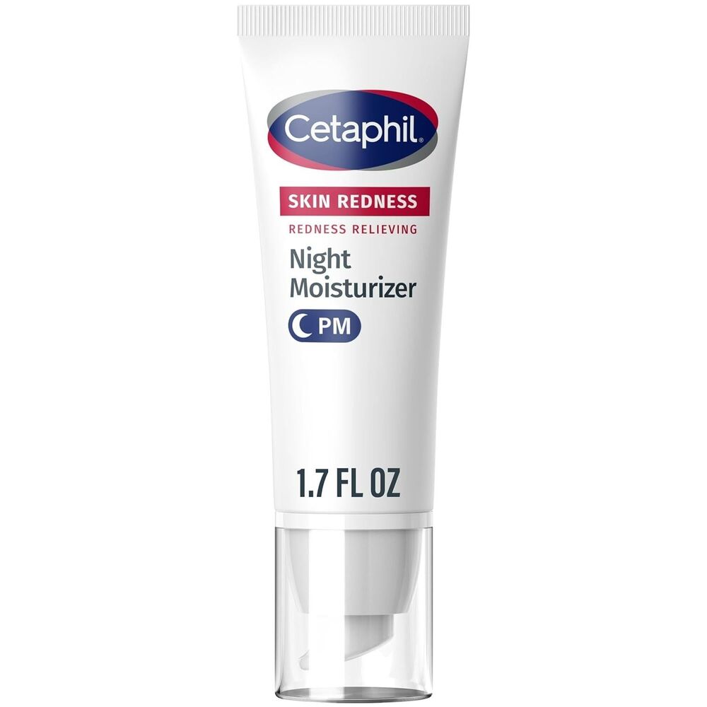 Cetaphil Night Cream Redness Relieving Moisturizer Sensitive Skin White 1.7oz
